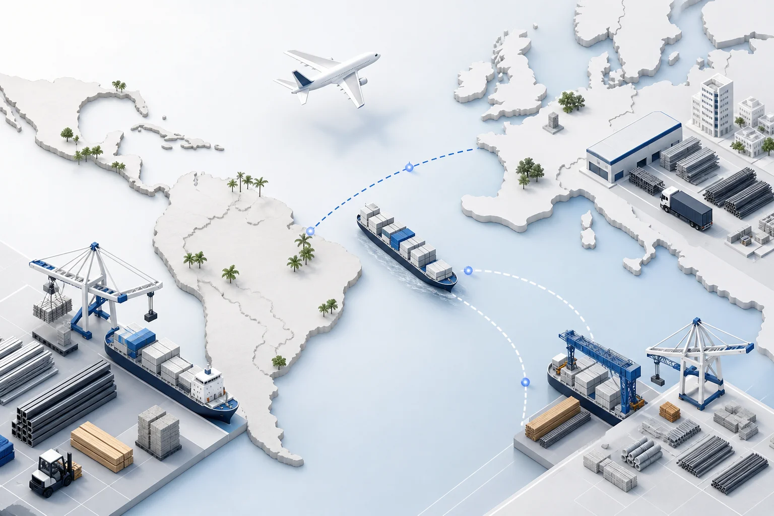 Nuevos retos en la exportación de materiales y logística entre Europa y América Latina